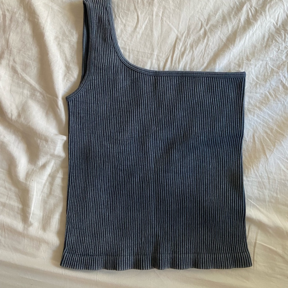 Grey One Shouldered Top